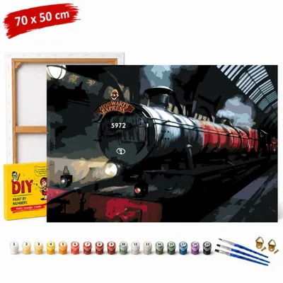 Obrázok produktu pre Obraz na maľovanie podľa čísel s rámom Express: Rokfort v noci, 70 x 50 cm
