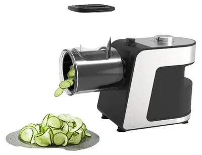 Produktbild von Elektrischer Gemüseschneider, 5-in-1-Funktionalität, leistungsstarkes Design, Schwarz Weiß, EU