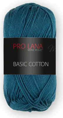 Produktbild von Pro Lana BASIC Baumwolle Baumwollgarn 50 g ideal für Kleidung, Spielzeug, Accessoires 125 m Farbe 068 - petrol