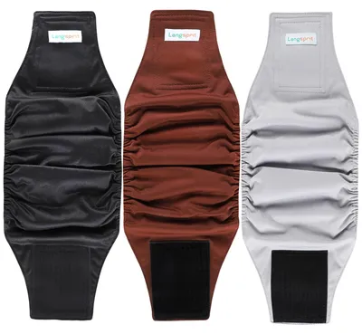 Imagen del producto de Pañales reutilizables para perros machos, talla S, paquete de 3 unidades