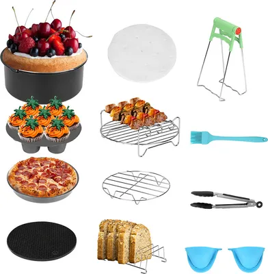 Immagine prodotto di Accessori per friggitrice ad aria Jopassy, set di 12 pezzi di accessori per friggitrici ad aria per friggitrice ad aria3.5QT-5.8QT