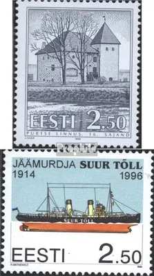 Produktbild von Briefmarken Estland 1996 Mi 281,282 (kompl.Ausg.) gestempelt Bauten