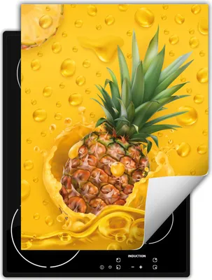 Produktbild von DarHaus Herdabdeckplatte Einteilig Küche Abdeckplatte für Glaskeramikfeld Abdeckung Induktionskochfeld Aufrollbare Matte 40x52 cm, obst - Ananas