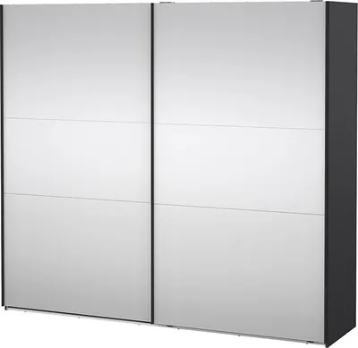 Produktbild von Como Schiebetürenschrank 2 Türen mit Spiegel 245x220cm matt grau.