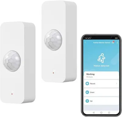 Productafbeelding van Slimme WiFi Bewegingssensor voor Thuisveiligheid - Draadloze Bewegingsmelder met App en Spraakopdrachten