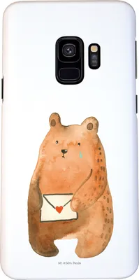 Produktbild von Mr. & Mrs. Panda Samsung Galaxy S9 Handyhülle Bär Liebesbrief - Weiß - Geschenk, Liebeskummer, Freundin, Vermissen, Partner, Hülle, Sehnsucht, Teddy, Cover, Handy Case