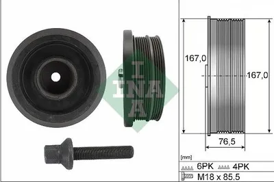 Obrázok produktu pre Súprava remeníc, kľukový hriadeľ INA 544 0082 20