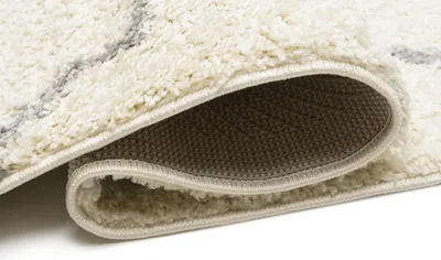 Obrázek produktu pro Koberec obývací pokoj ložnice shaggy vysoký vlas dlouhý vlas krémově šedý ÖKOTEX 60 x 100 cm