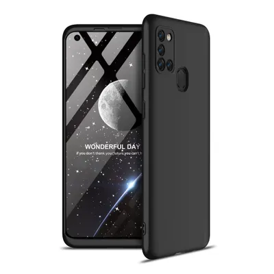 Image de Coque de protection GKK 360 - Coque avant et arrière pour l'ensemble du téléphone Samsung Galaxy A21s - Noir - Modèle KP9558