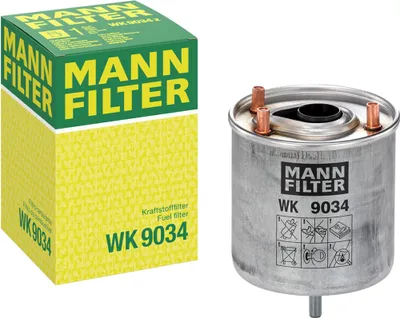 Productafbeelding van Brandstofffilter MANN-FILTER WK 9034, geschikt voor PEUGEOT 2008 Combi (CU), leidingfilter