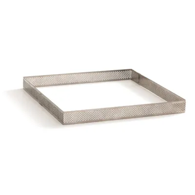 Produktbild von Edelstahl Törtchenform quadratisch 7x7x3,5cm Microforata perforiert