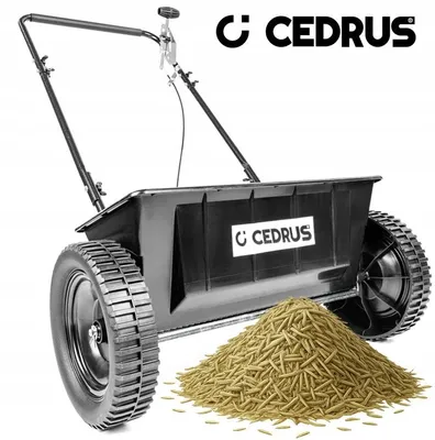 Zdjęcie produktu dla Cedrus Sp31516 Siewnik Rozsiewacz Ogrodowy Do Nasion Nawozów Nawozu Soli Piasku 27Kg / 60Cm