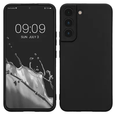 Zdjęcie produktu dla Etui kwmobile do telefonu Samsung Galaxy S22 - miękkie silikonowe etui ochronne - czarne