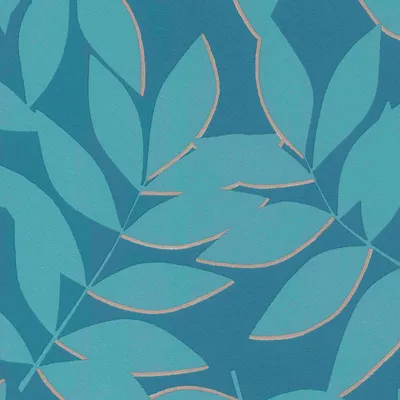 Produktbild von Vliestapete 868418 Tapete Botanical Dschungel 53 x 1005 cm Rasch Symphony Türkis