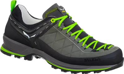 Produktbild von Multifunktionsschuhe Mountain Trainer 2 Leather (Herren) – Salewa, Farbe:smoked/fluo green, Größe:UK 8.5 (EUR 42.5)