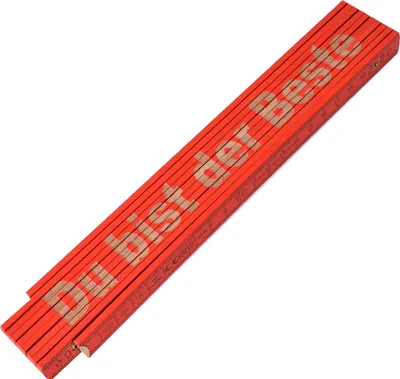 Produktbild von Zollstock Meterstab Du bist der Beste,Rot
