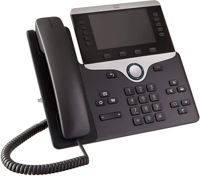 Produktbild von Cisco 8851, IP-Telefon, Schwarz, Kabelgebundenes Mobilteil, Tisch/Wand, Digital, 12,7 cm (5")