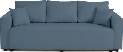 Image de Best Mobilier Regala - canapé 3 places - convertible avec coffre - en tissu , Bleu Ardoise