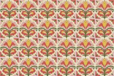 Produktbild von Fliesenaufkleber 15x15 cm – 24 Stück – Selbstklebend – Wasserfest – Pflegeleicht – Hitzebeständig – Für Küche & Bad – Blumenornamente im Arrangement