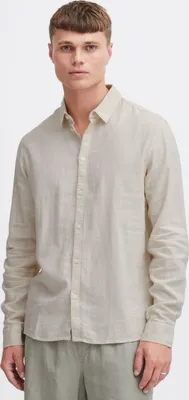 Immagine prodotto di !Solid SDEnea Allan Overshirt Camicia casual da uomo, camicia oversize, giacca-camicia, tinta unita, alta qualità in misto lino e viscosa