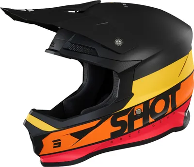 Image de Casque de motocross Shot Furious Story couleur : noir/orange, taille : XL (61/62)