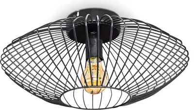 Produktbild von Pieris »Pieris« runde Deckenlampe aus Metall in Schwarz
