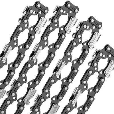Immagine prodotto di 4 catene per motosega, lunghezza 15 pollici - 64 maglie di trasmissione, spessore 1,5 mm