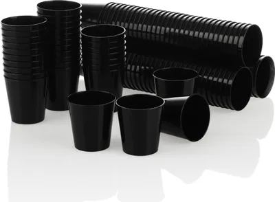 Productafbeelding van COM-FOUR® 120 stuks herbruikbare shotglazen - shotglazen voor feesten, kamperen en onderweg - herbruikbaar en vaatwasmachinebestendig