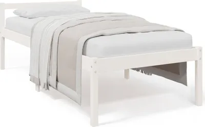Produktbild von vidaXL Seniorenbett Weiß 90x190 cm Massivholz Kiefer