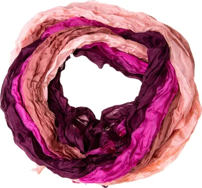 Produktbild von Knitterschal Halstuch Schal XXL aubergine pink rosa Farbverlauf 100% Seide 180x90cm