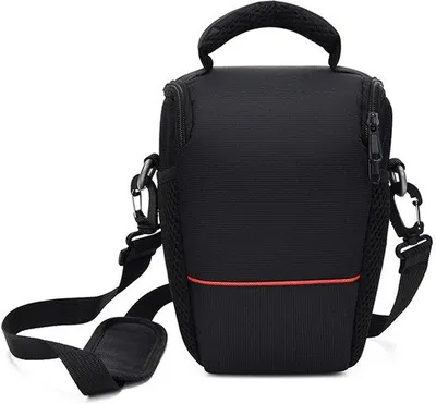 Productafbeelding van Beschermhoes voor spiegelreflexcamera - Universele camerabevestiging - Tas voor reiscamera - Transparante afdekking - Beschermende hoes voor camera - Cameratas - zwart