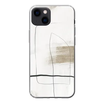 Produktbild von MuchoWow® Handyhülle Schutzhülle Hülle für iPhone 13 Farbe - Minimalismus - Schwarz Silikon Softcase Handy Hülle - Karteninhaber