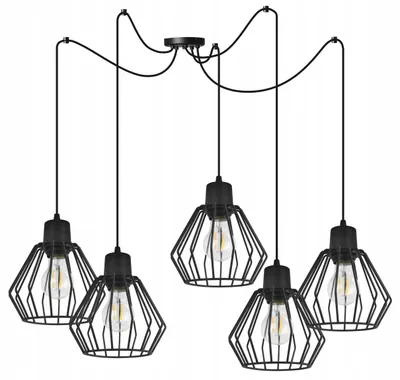Image de Suspension, lustre, abat-jour en fil métallique, LED