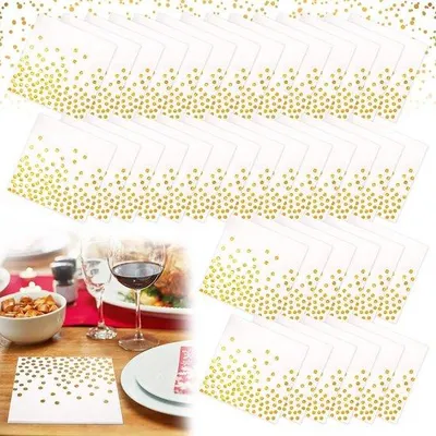 Obrázek produktu pro Ubrousky Goldpunkt, 40 kusů, bílé, na oslavu