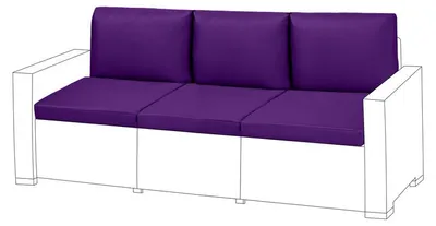 Produktbild von Gartenmöbel Polster Set für Rattanmöbel mit wasserabweisendem Bezug, Sitz- & Rückenkissen, 6 Stück