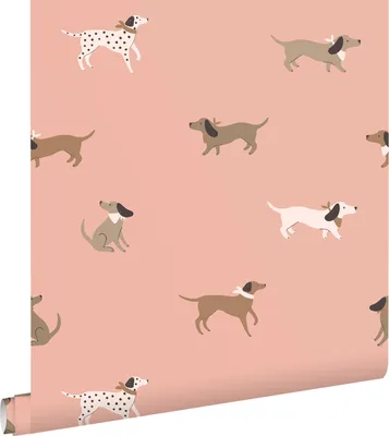 Zdjęcie produktu dla ESTAhome Tapeta psy różowymIbrązowym 50 x 900 cm