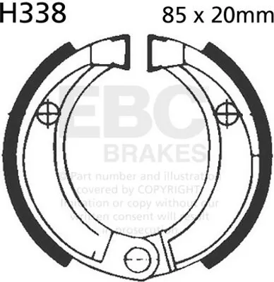 Zdjęcie produktu dla Szczęki hamulcowe EBC H338 (1 kpl.)