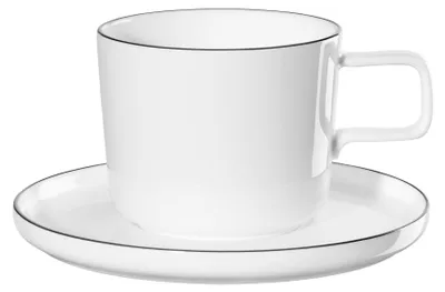 Obrázok produktu pre ASA Kaffeetasse mit Unterteller OCOLIGNE 0,2 l., oco ligne noire