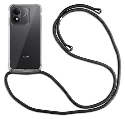 Produktbild von Handykette für Xiaomi Redmi Note 17 (4G / 5G) Hülle mit Band Case Handyhülle mit Kette in Schwarz