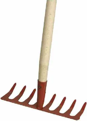 Image de STAR 401-41 Râteau pour enfants,7 dents 13cm de large, manche en bois 75cm (couleur au hasard, 1 pièce)