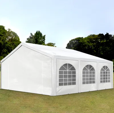 Produktbild von TOOLPORT Hochwertiges Partyzelt 5x6 m Pavillon Zelt ca. PE Plane 450 N Gartenzelt Festzelt Wasserdicht weiß