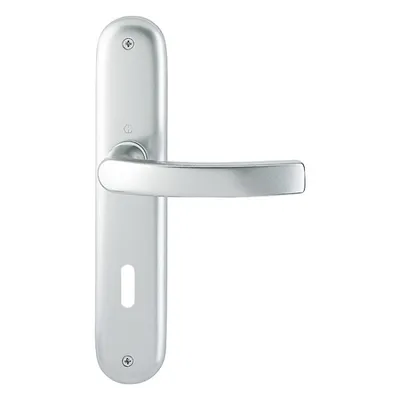 Produktbild von Hoppe Luxembourg Langschildgarnitur F1 Aluminium Natur 199/273P, OB Ovalbart