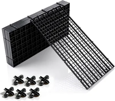 Image de Séparateur pour aquarium, dimensions 30 x 15 cm, lot de 6, en PVC noir, pour aquarium