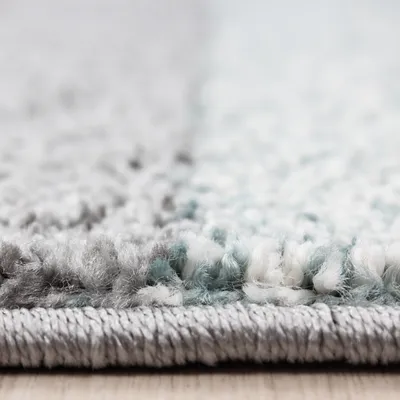 Produktbild von Kurzflor Teppich Luigi Läufer, Farbe: Blau, Größe:80x250 cm