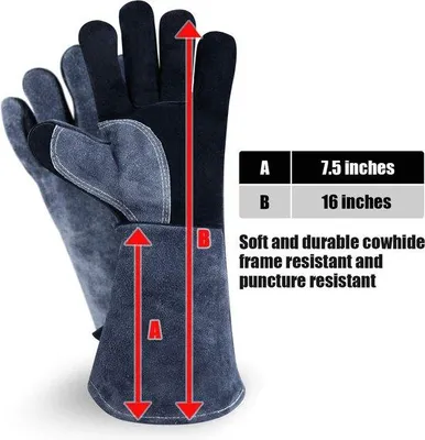 Produktbild von Famanu Grillhandschuhe hitzebeständig bis 500 °C - Leder