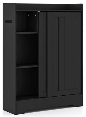 Produktbild von Badezimmerschrank schmal 60 x 20 x 80 cm Schwarz