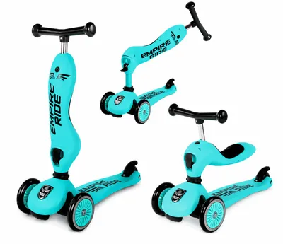 Zdjęcie produktu dla Hulajnoga Dla Dzieci Empire Ride Jeździk 2w1 Scoot Highwaykick niebieska, productTiles.product.images.aiGenerated