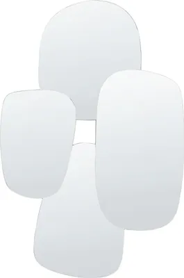 Obrázek produktu pro BELIANI Nástěnné zrcadlo stříbrné 80 x 120 cm moderní styl závěsné dekorace nepravidelného tvaru