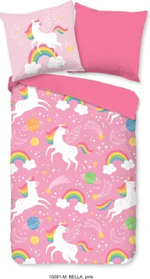 Produktbild von Duvet Pure DB 135x200 cm - unicorns and rainbows, washable duvet