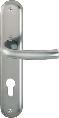 Image de Garniture à béquilles TOKYO - sur plaque PZ 88, 37 - 42, inox effet ÖNORM